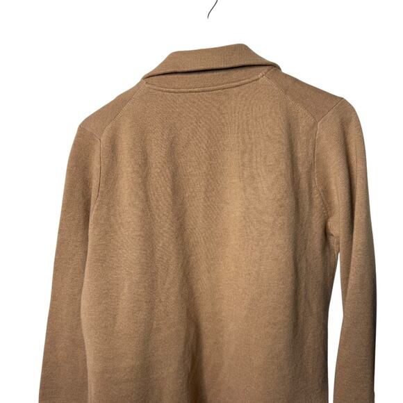J.Crew Sophie Open Front Sweater Blazer Merino Wool Relaxed Fit Tan Small - Picture 9 of 9